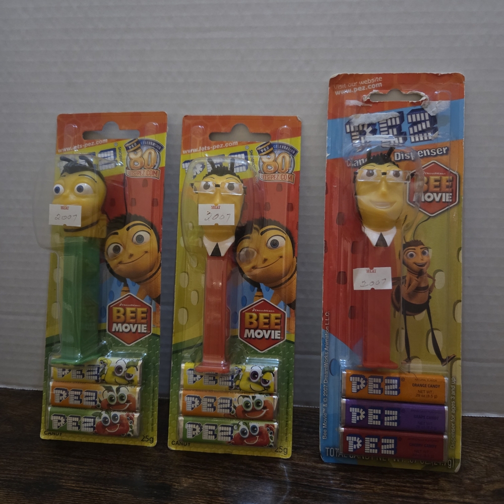 2007 Bee Movie PEZ Dispensers Set